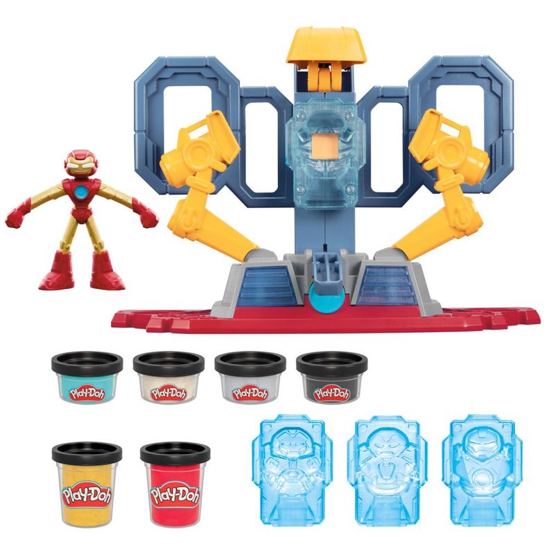 Masas y Plastilinas Play Doh Marvel Iron Man Laboratorio de Armaduras-1
