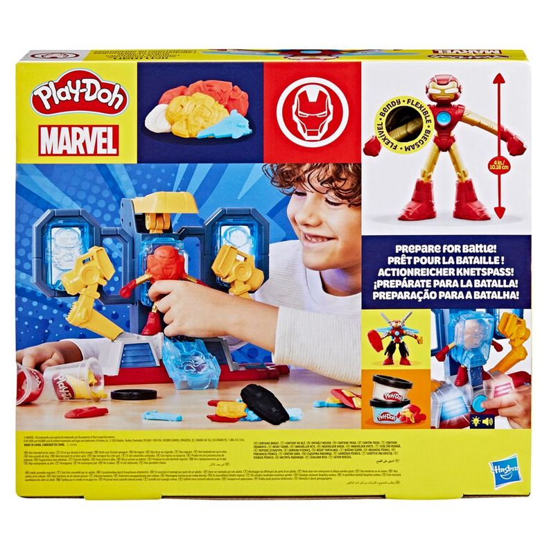 Masas y Plastilinas Play Doh Marvel Iron Man Laboratorio de Armaduras-3