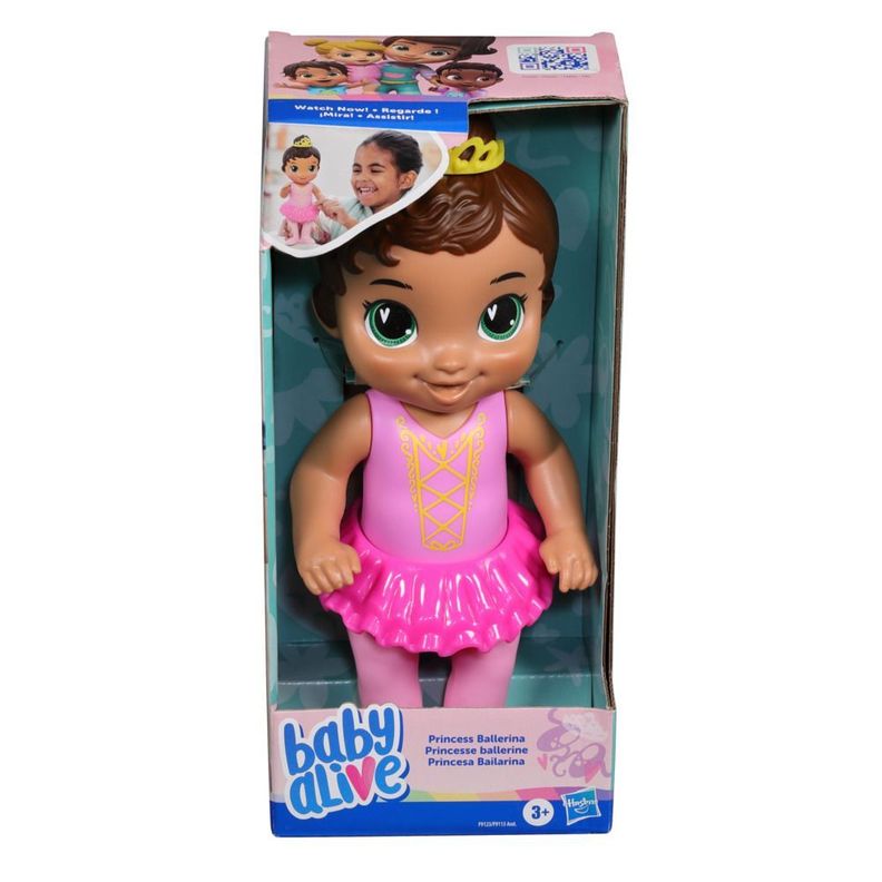 Muñeca Baby Alive Princesa Bailarina Cabello Castaño-0