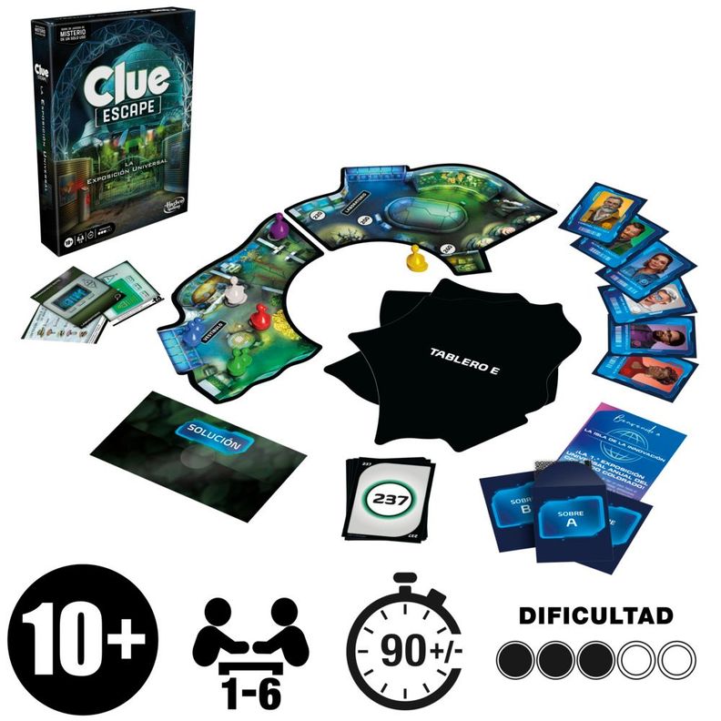 Juego de Mesa Hasbro Gaming Clue Escape La Exposición Universal-5