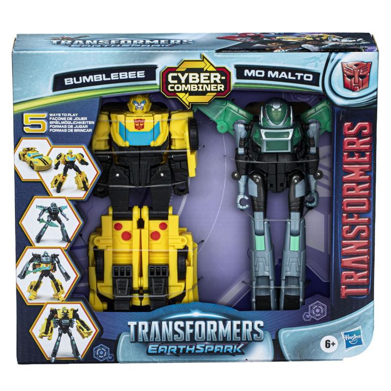 Figura de Acción Transformers EarthSpark Cyber-Combiner Bumblebee y Mo Malto-3