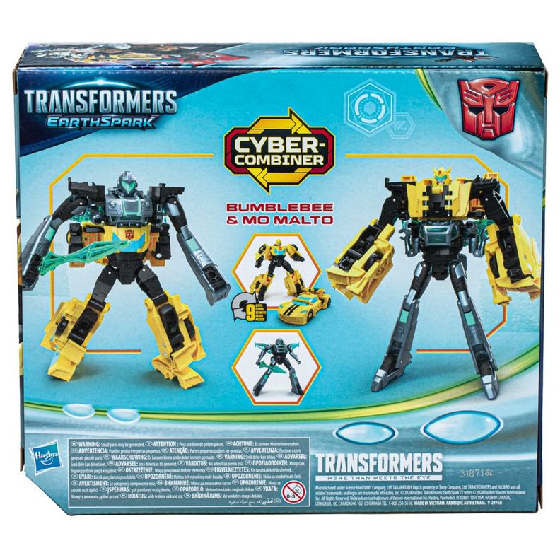 Figura de Acción Transformers EarthSpark Cyber-Combiner Bumblebee y Mo Malto-4