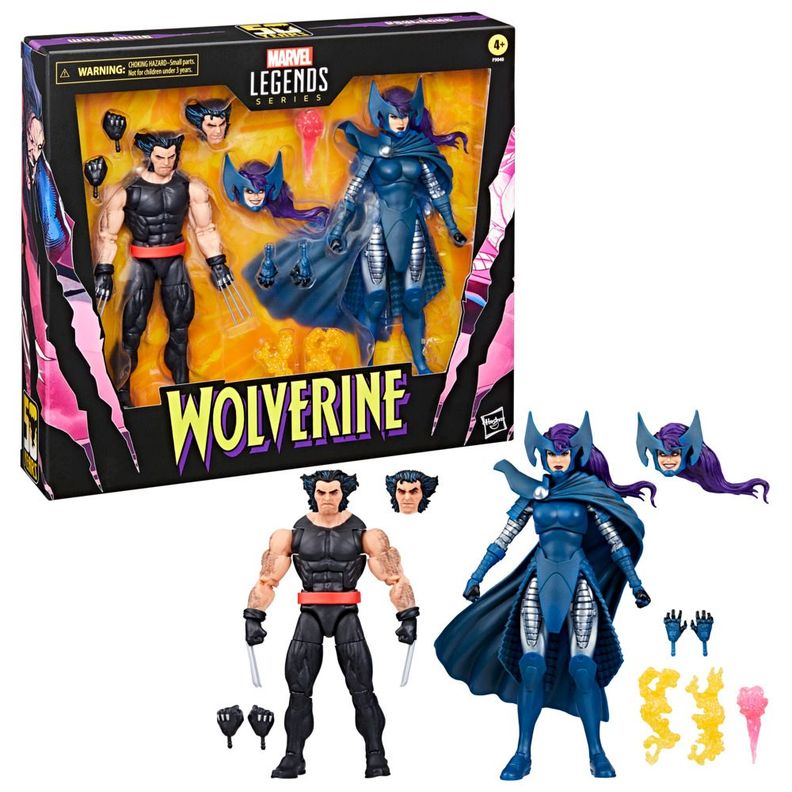 Figura de Acción Marvel Legends Series Wolverine y Psylocke-2