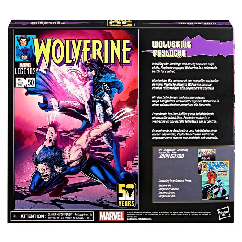 Figura de Acción Marvel Legends Series Wolverine y Psylocke-3