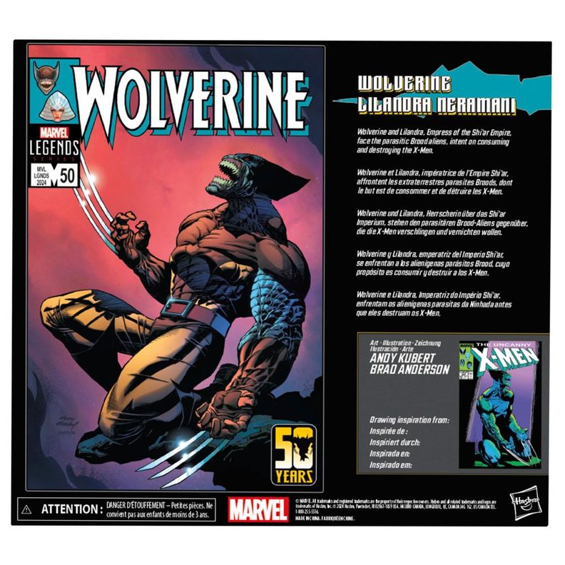 Figura de Acción Marvel Legends Series Wolverine y Lilandra Neramani-3