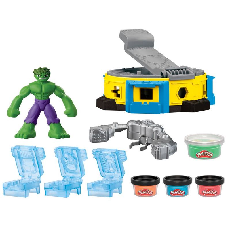 Masas y Plastilinas Play Doh Marvel Hulk Aplasta y Moldea-1