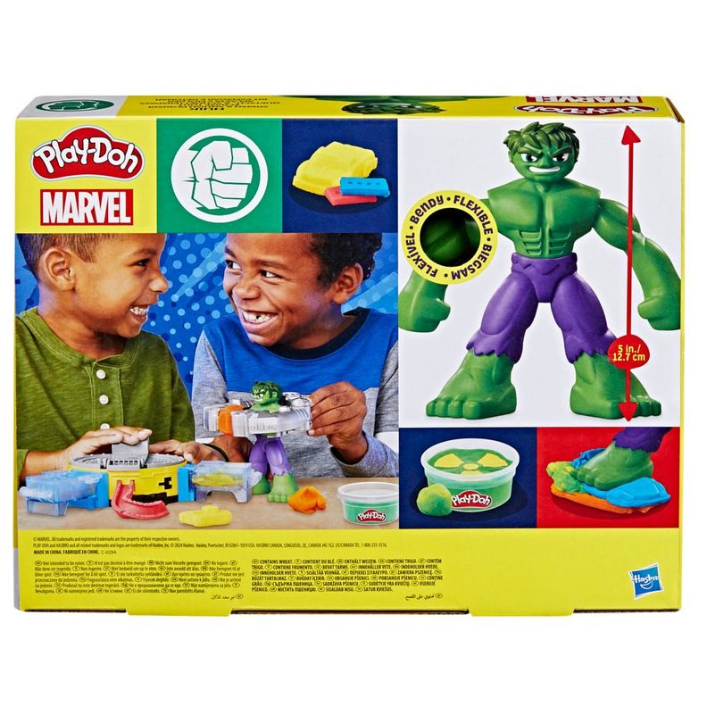 Masas y Plastilinas Play Doh Marvel Hulk Aplasta y Moldea-3