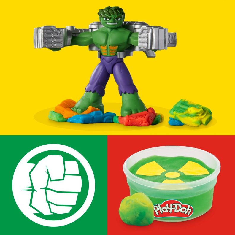 Masas y Plastilinas Play Doh Marvel Hulk Aplasta y Moldea-6