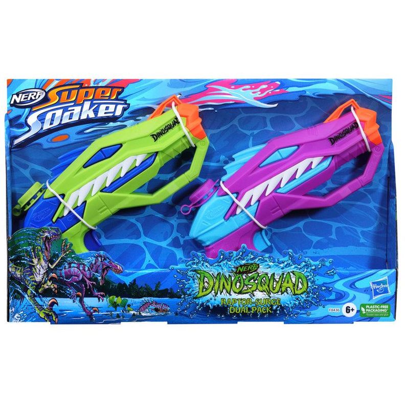 Lanzador de Agua Super Soaker Dinosquad Set Doble Raptor-Surge-1