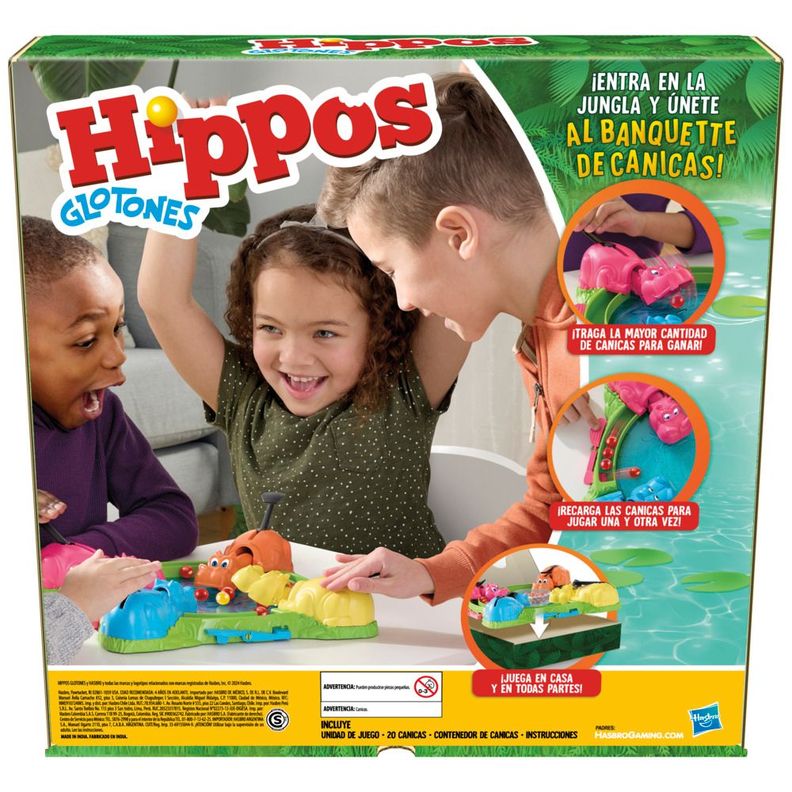 Juego de Mesa Hasbro Gaming Hippos Glotones-2