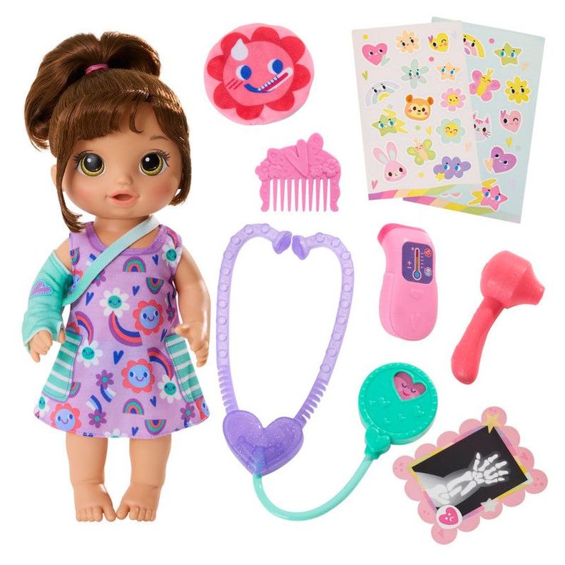 Muñeca Baby Alive Bella Visita Médica Cabello Castaño-6