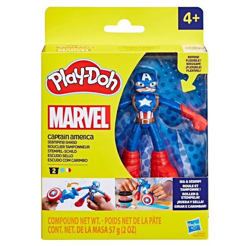 Masas y Plastilinas Play Doh Marvel Capitan America Escudo Sello