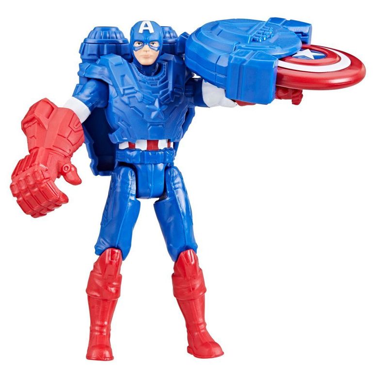 Figura de Acción Marvel Avengers Epic Hero Series Capitán América Con Equipamiento de Batalla-3