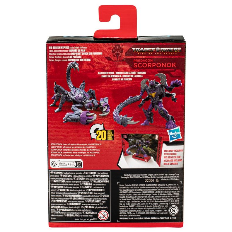 Figura de Acción Transformers Studio Series Deluxe Despertar de las Bestias Predacon Scorponok-3