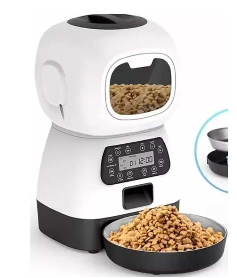 Dispensador Alimento Automático Perros Gatos Mascota Voces-2
