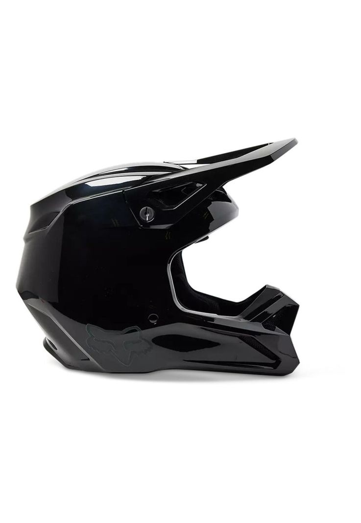 Casco Moto V1 Solid Negro Fox-1