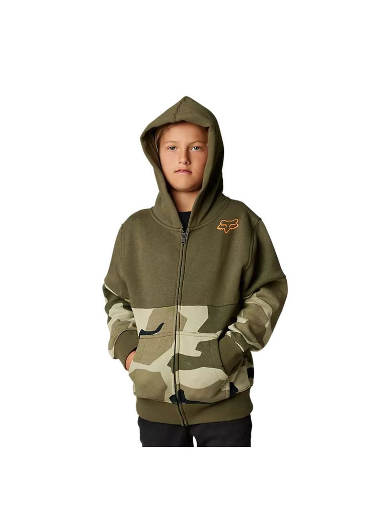 Poleron Lifestyle Niño Lindon Camo Verde Fox-1