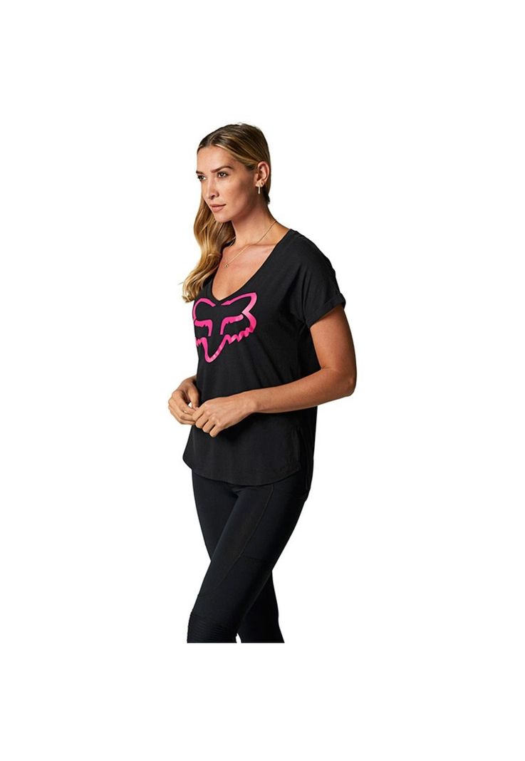 Polera Lifestyle Mujer Boundary SS Negro Fox-1