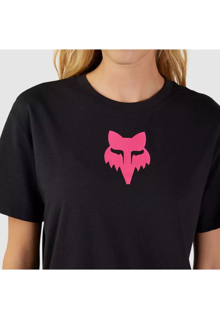 Polera Lifestyle Mujer Fox Head Negro/Rosado Fox-2