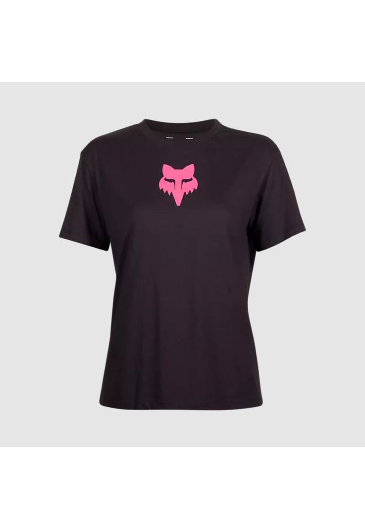 Polera Lifestyle Mujer Fox Head Negro/Rosado Fox-0