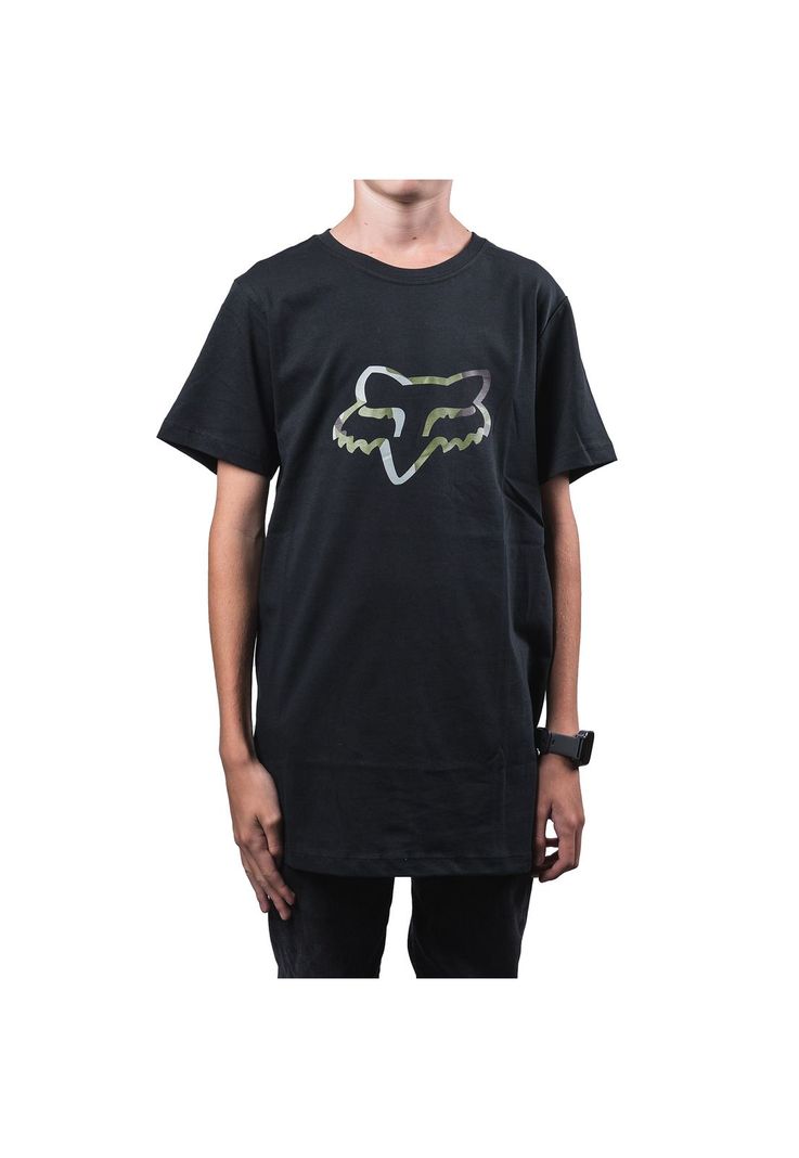 Polera Lifestyle Niño Legacy Head Camo Negro Fox-0