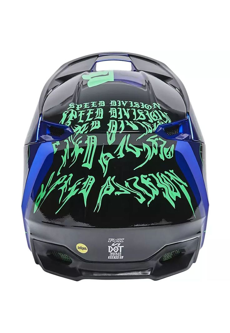 Casco Moto V1 Peril Azul Fox-4