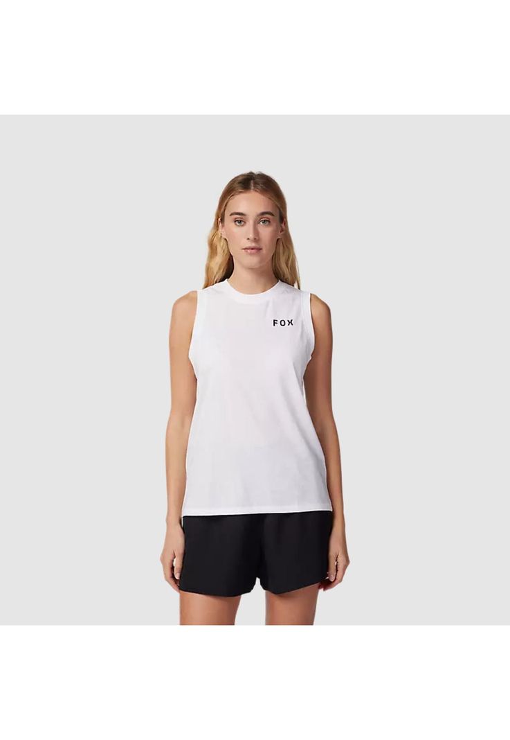 Polera Lifestyle Mujer Wayfaring Biker Blanco Fox-0
