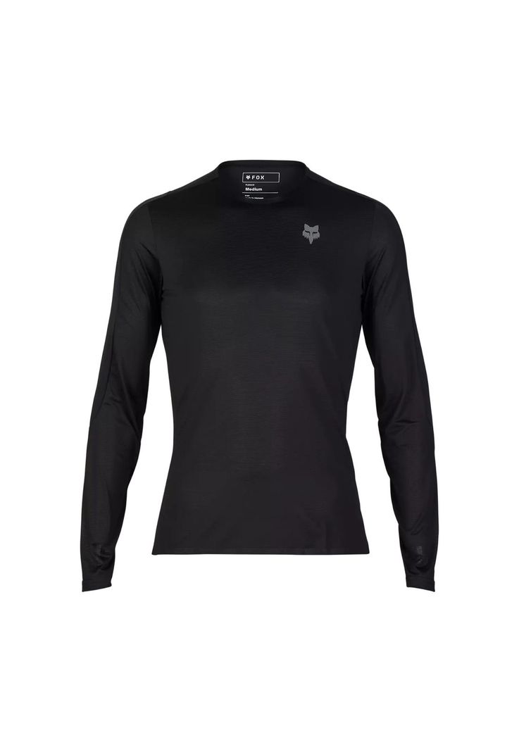 Polera Bicicleta Flexair Ascent Manga Larga Negro/Gris Fox-0