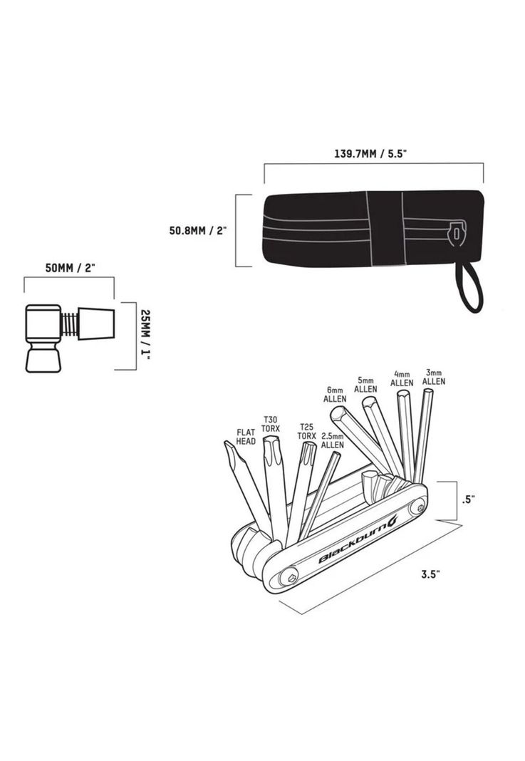 Bolso Asiento Bicicleta Kit Herramientas y CO2 Negro Blackburn-4