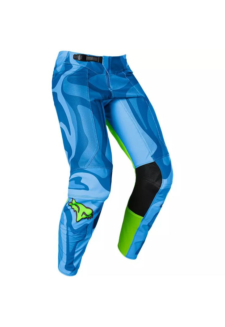 Pantalon Moto Airline Exo Azul/Amarillo Fox-0