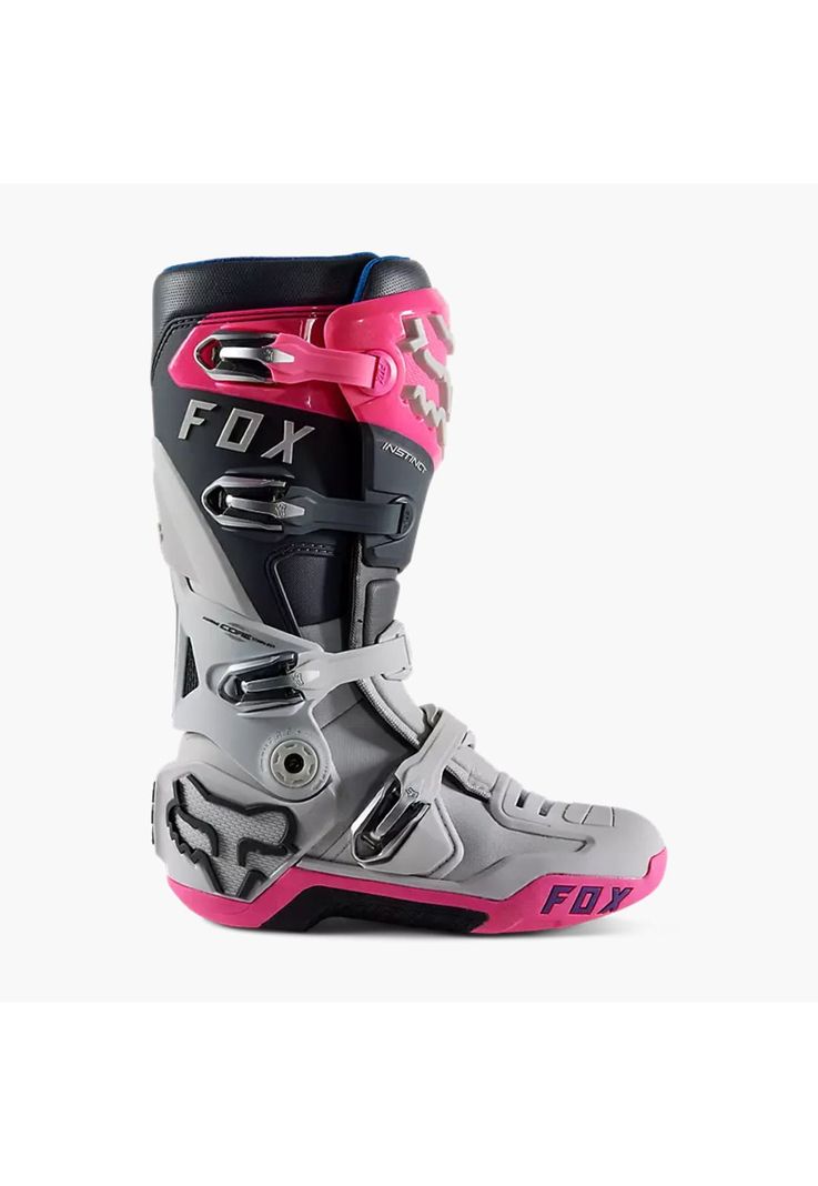Botas Moto Instinct Gris/Rosado Fox-3