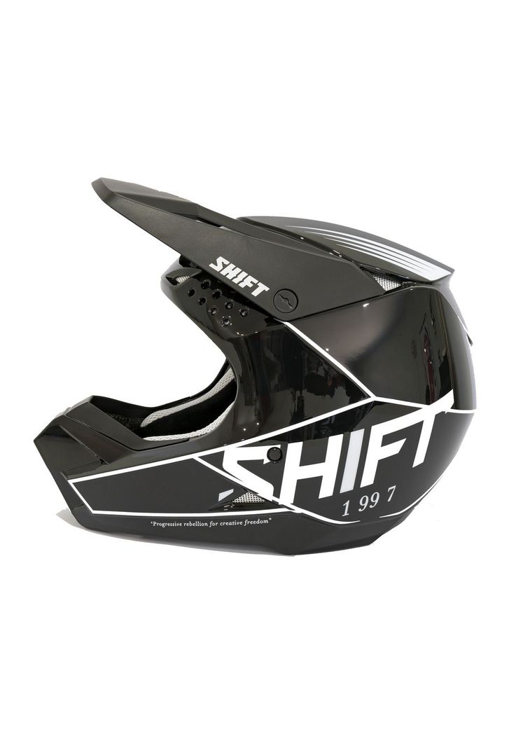 Casco Moto White Label Bliss Negro/Blanco Shift
