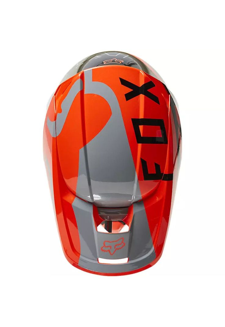 Casco Moto Niño V1 Skew Naranjo Fox-2