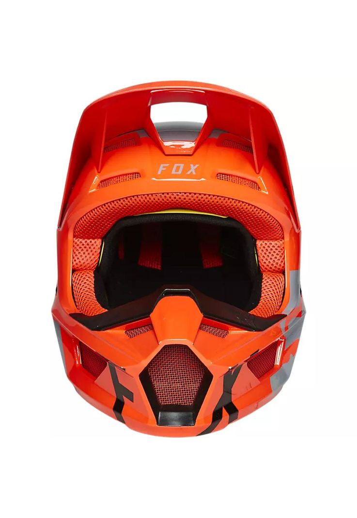 Casco Moto Niño V1 Skew Naranjo Fox-4