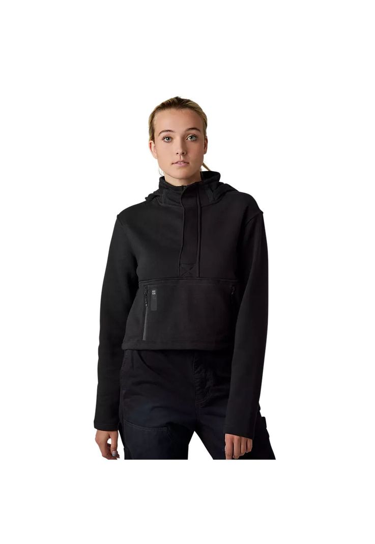 Poleron Lifestyle Mujer Calibrated DWR Negro Fox-0