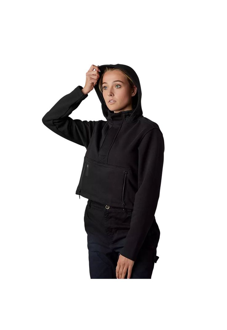 Poleron Lifestyle Mujer Calibrated DWR Negro Fox-1