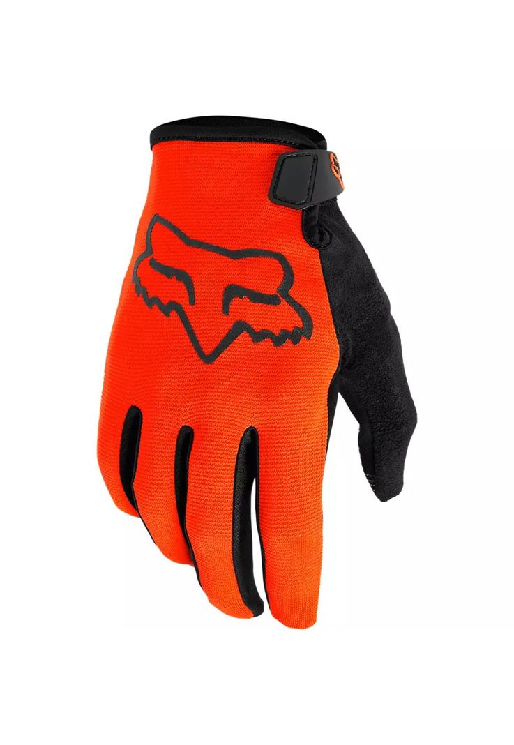 Guantes Bicicleta Ranger Naranjo Fluor Fox-0