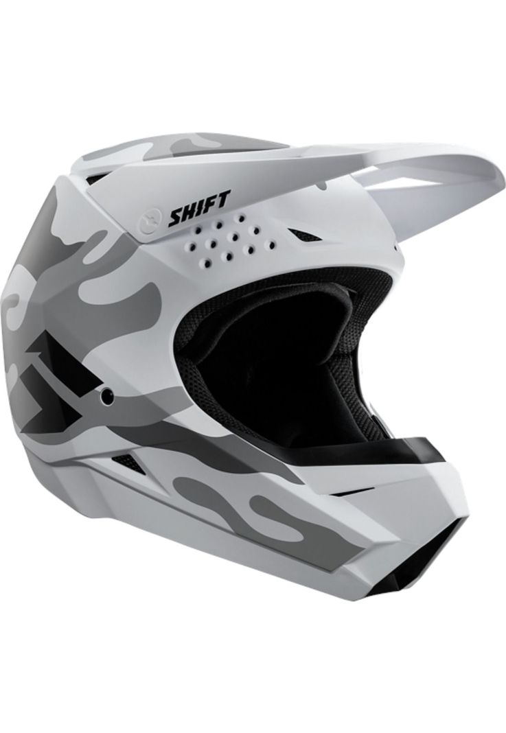 Casco Moto White Blanco Camo Shift