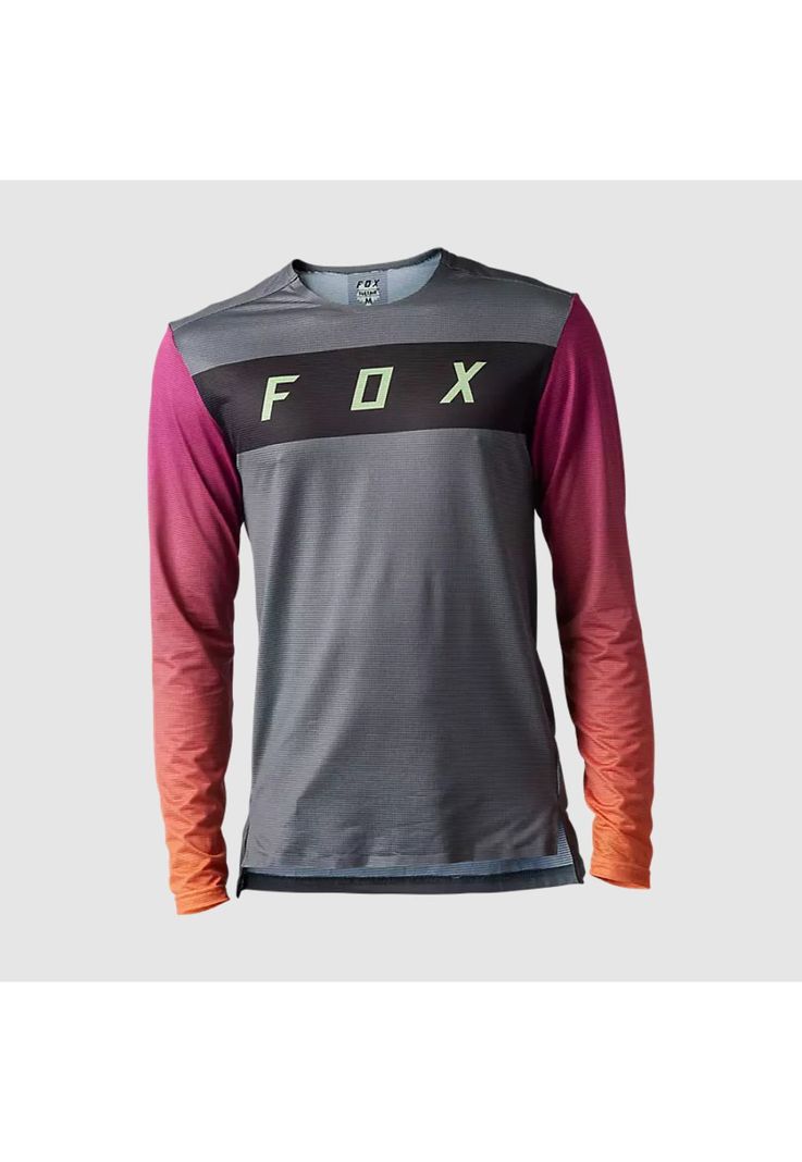 Polera Bicicleta Flexair Arcadia Manga Larga Gris Fox-0