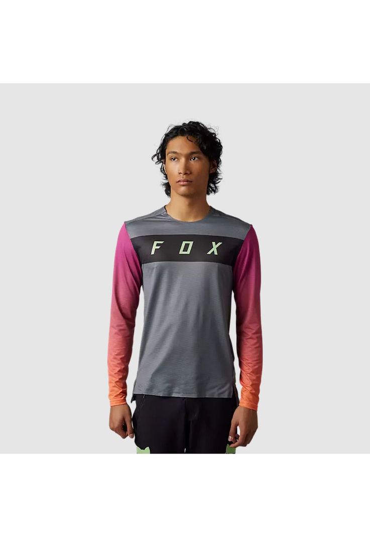 Polera Bicicleta Flexair Arcadia Manga Larga Gris Fox-1