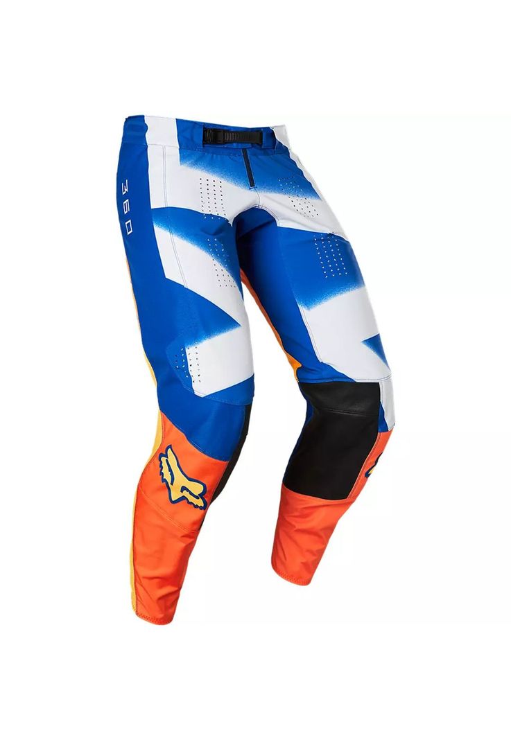 Pantalon Moto 360 RKANE Azul/Naranjo Fox-0