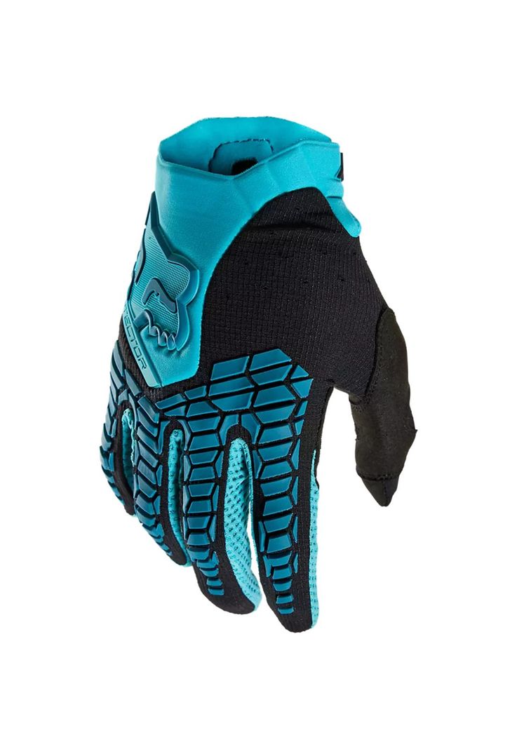 Guantes Moto Mujer Pawtector Celeste/Negro Fox-0