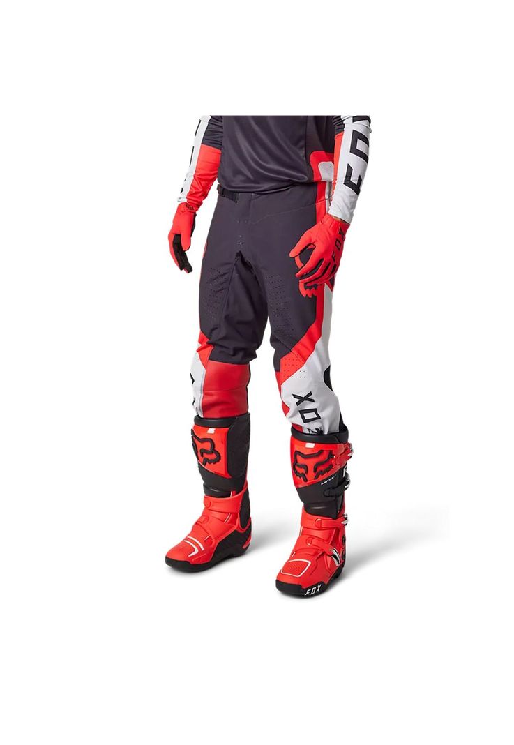 Pantalon Moto Flexair Efekt Negro/Rojo/Blanco Fox-1