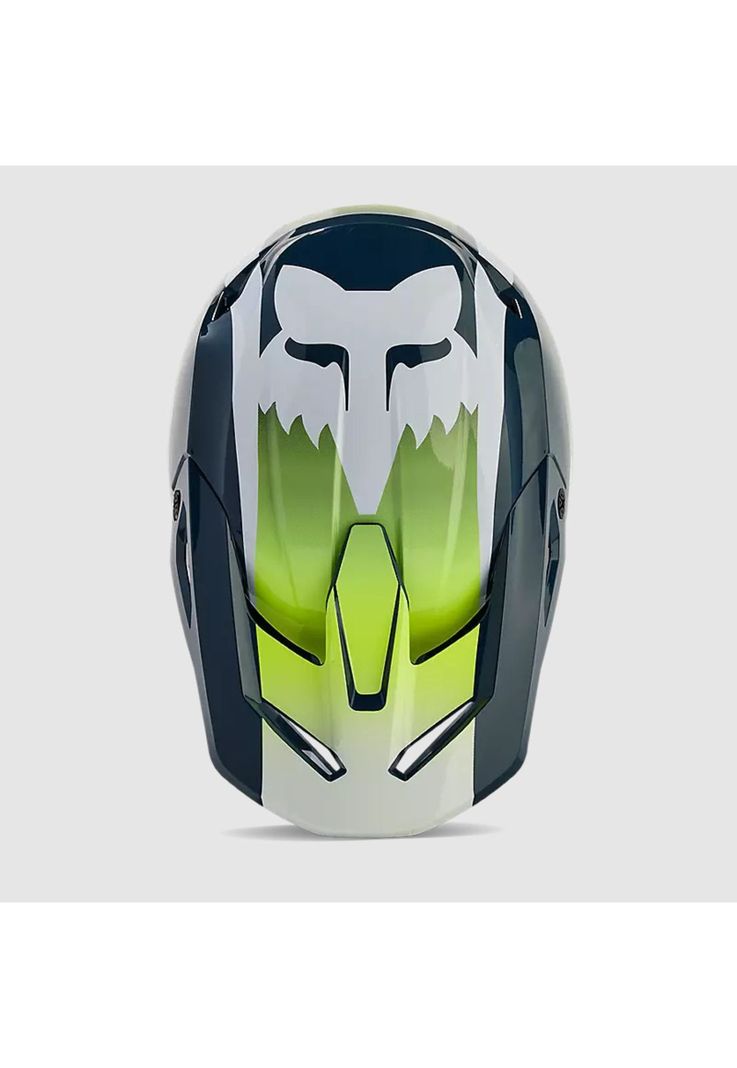 Casco Moto V1 Flora Azul Petroleo Fox-3