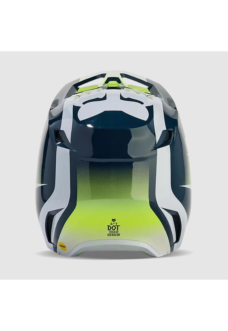 Casco Moto V1 Flora Azul Petroleo Fox-4