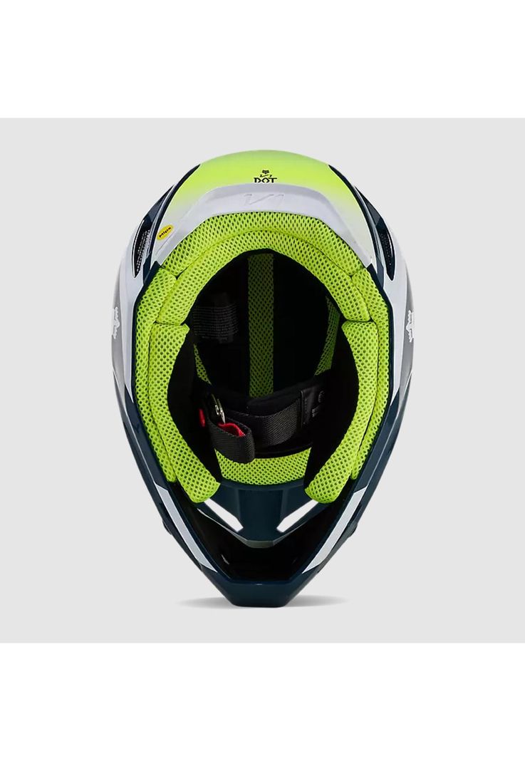 Casco Moto V1 Flora Azul Petroleo Fox-5