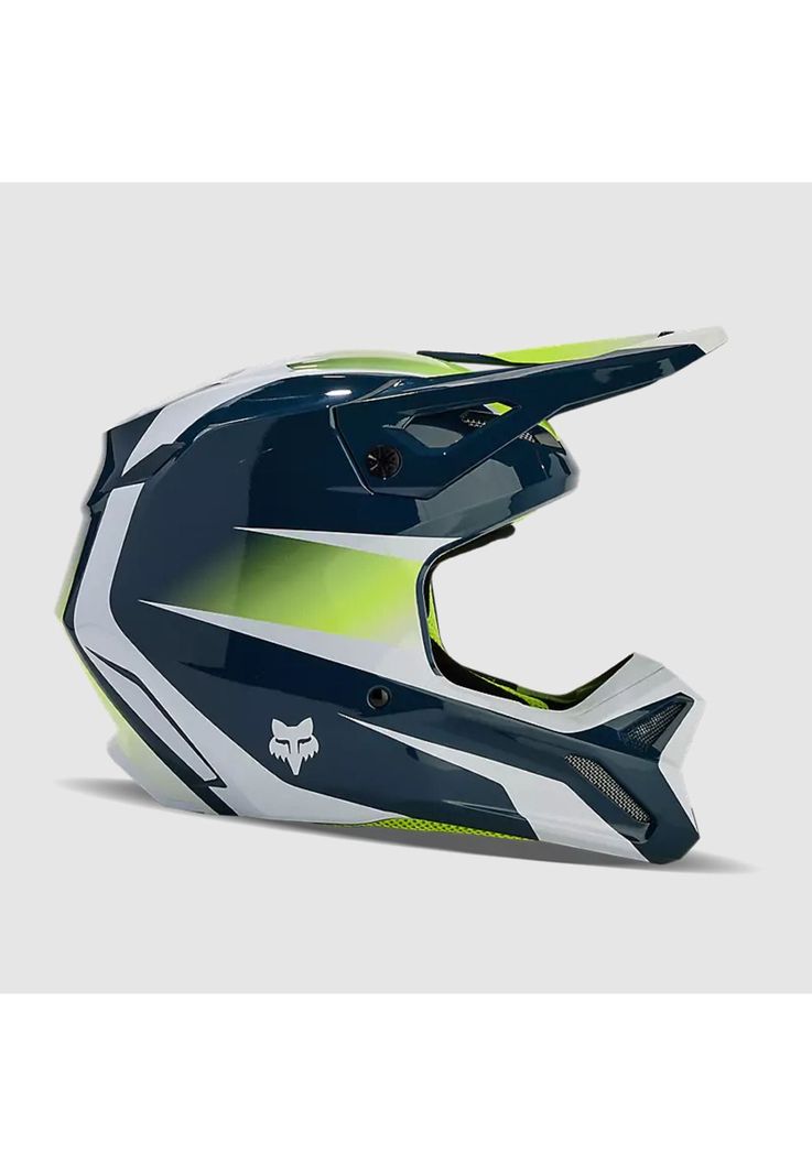 Casco Moto V1 Flora Azul Petroleo Fox-1
