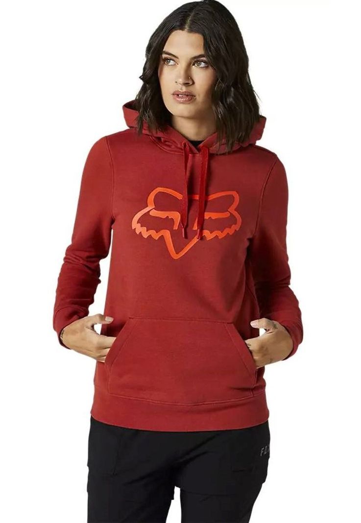 Poleron Lifestyle Mujer Boundary Pullover Rojo Fox-0