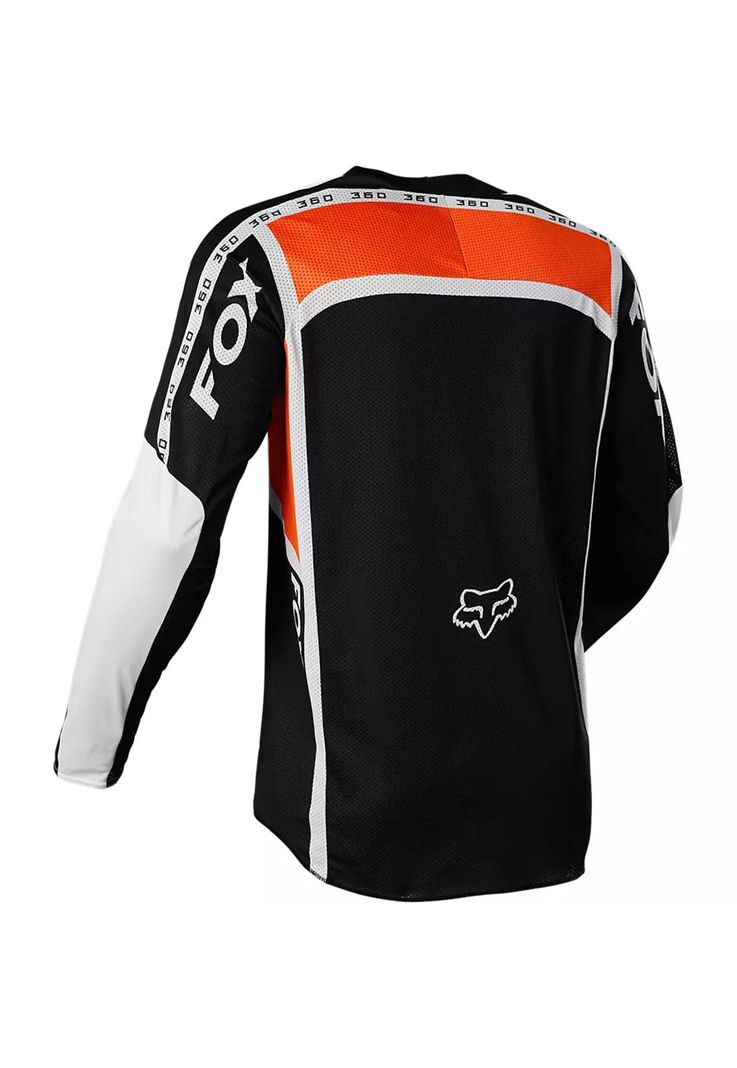 Polera Moto 360 DVIDE Negro/Naranjo Fox-2