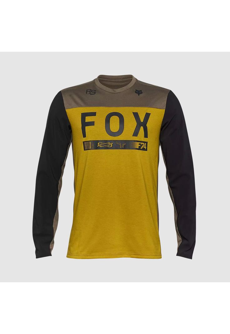 Polera Moto Ranger Off-Road Amarillo Mostaza Fox-0